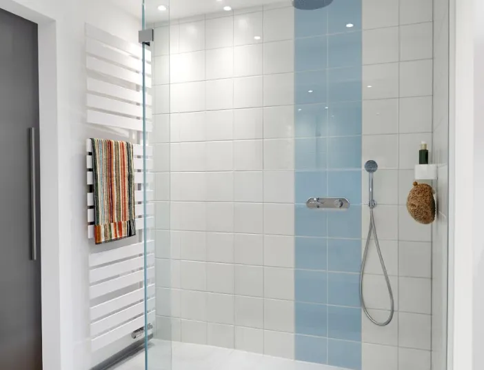 Referenzbadezimmer mit Dusche